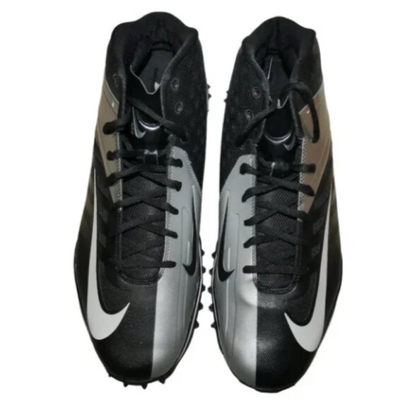 Nike Vapor Football Turf Shoes Cleats Men's Size 14.5 Black Silver 527879-010 - Picture 4 of 11